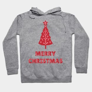 Scandinavian Christmas Tree Pink & Red Hoodie